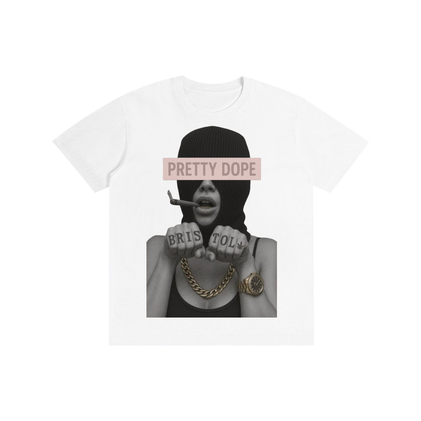 Pretty Dope Girl with Ski Mask T-Shirts