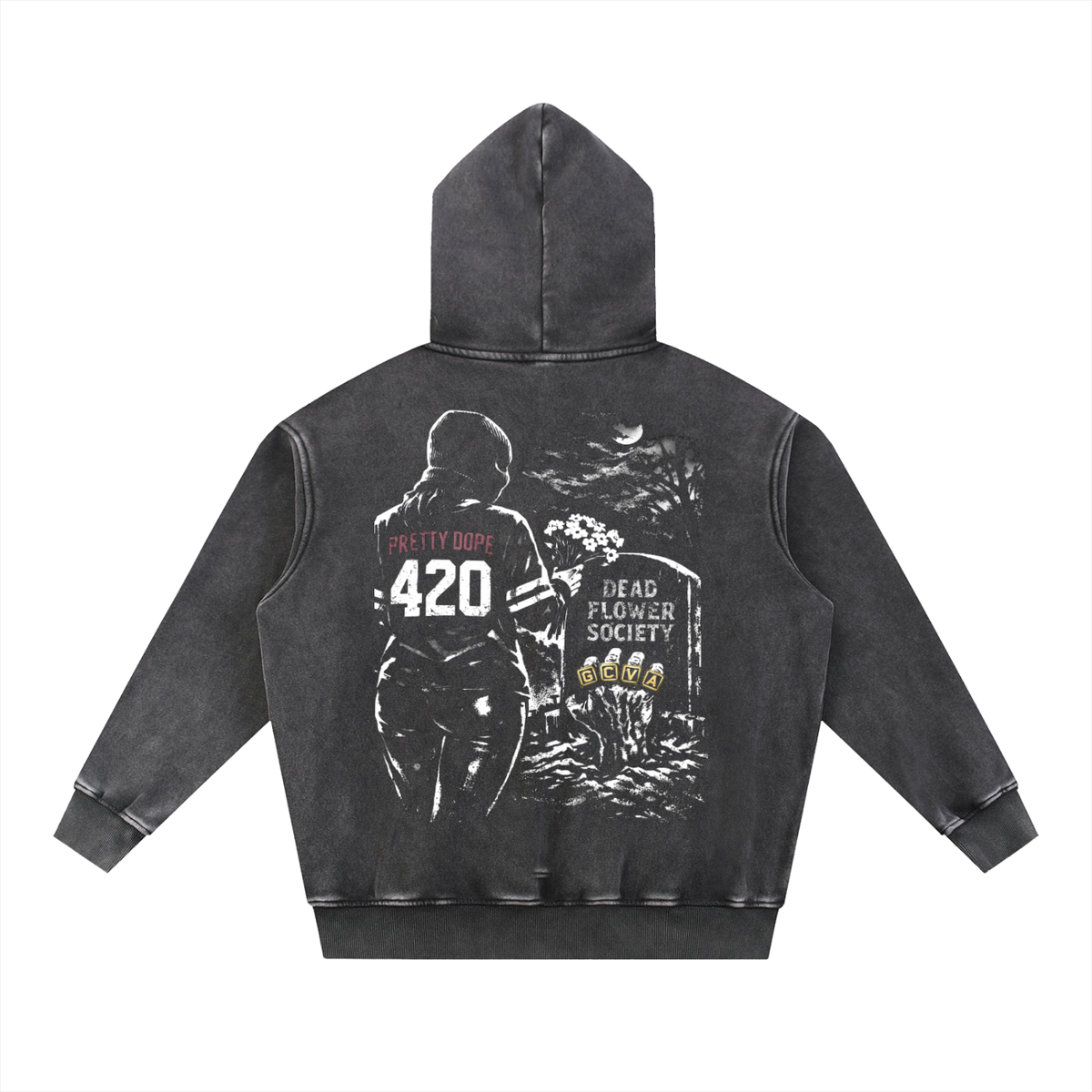 Snow Wash Fleece Oversize Hoodie