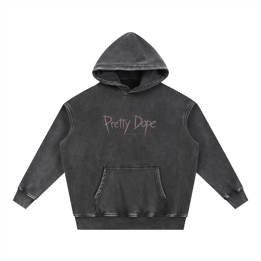 Snow Wash Fleece Oversize Hoodie
