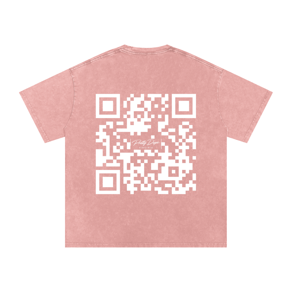 Snow Washed Oversized Cotton T-Shirt